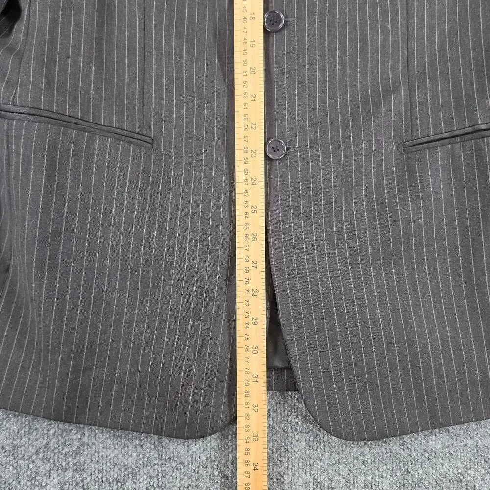 Louis Dell'Olio Men's 52 Wool Blazer Super 100's Pinstripe Made in Italy